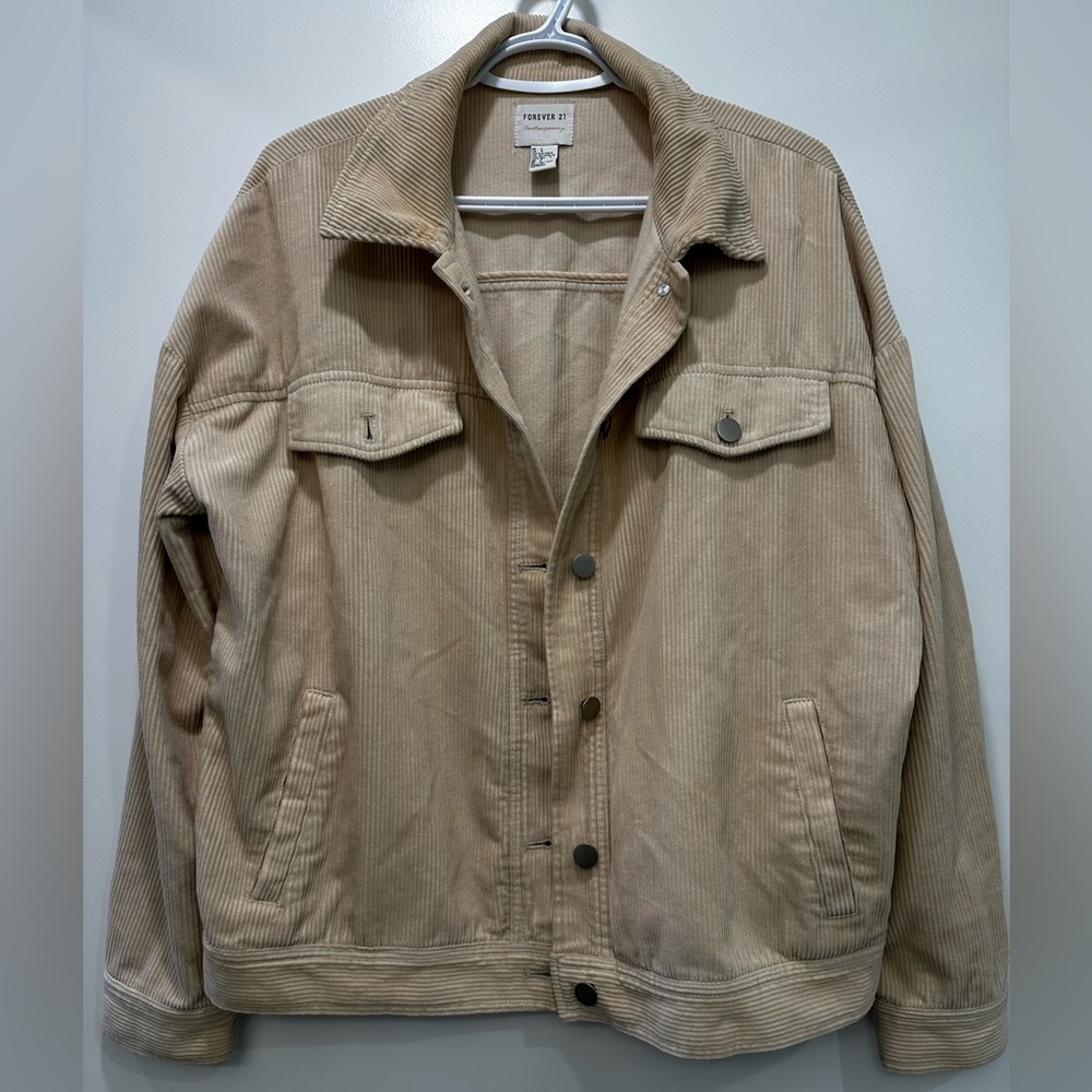 FOREVER 21 Corduroy Button Up Jacket